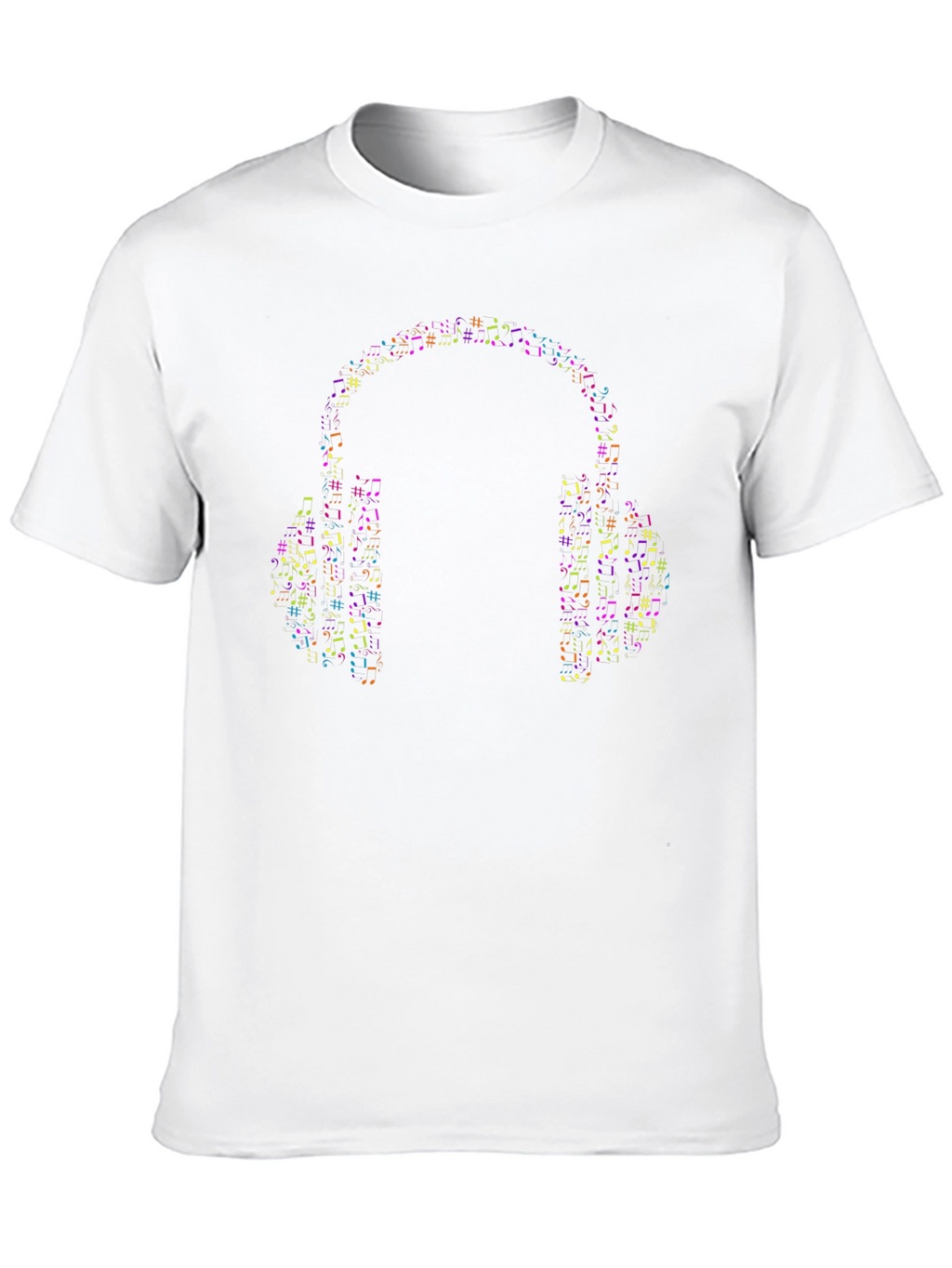 Musical Headphones Graphic Tee - Black