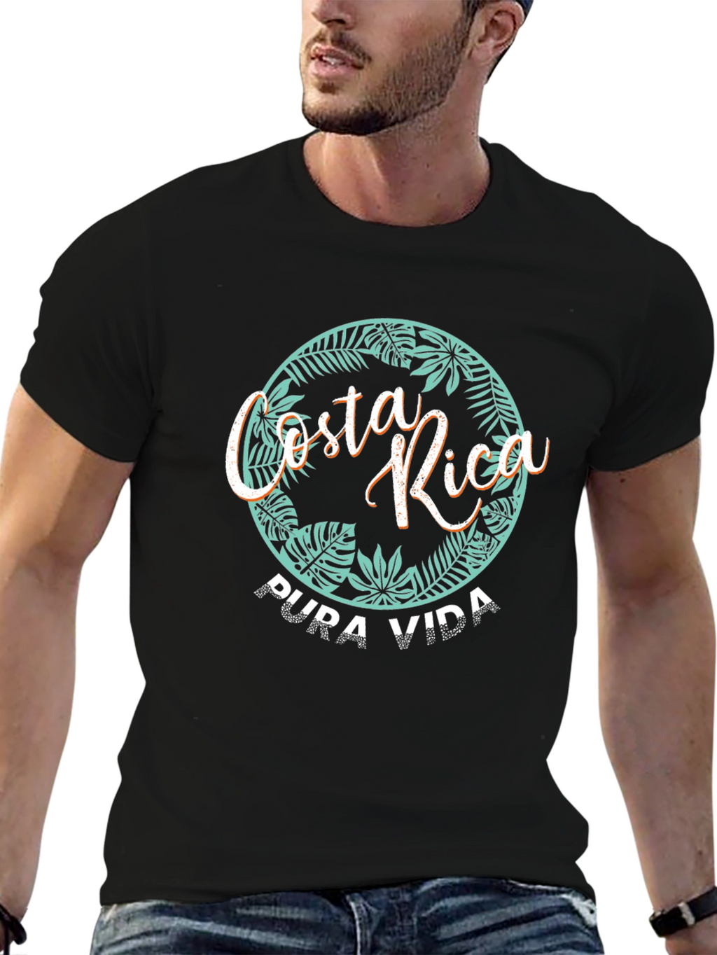 Costa Rica Pura Vida T-Shirt Tropical Graphic Tee