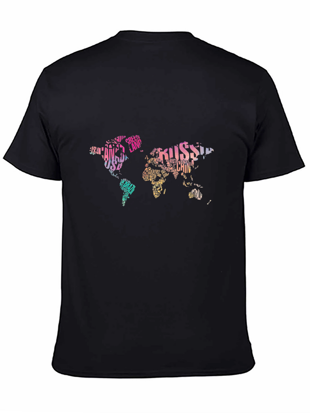 World Map Graphic Tee - Country Names T-Shirt