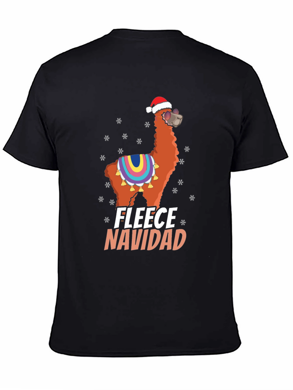Fleece Navidad T-Shirt - Festive Llama Tee