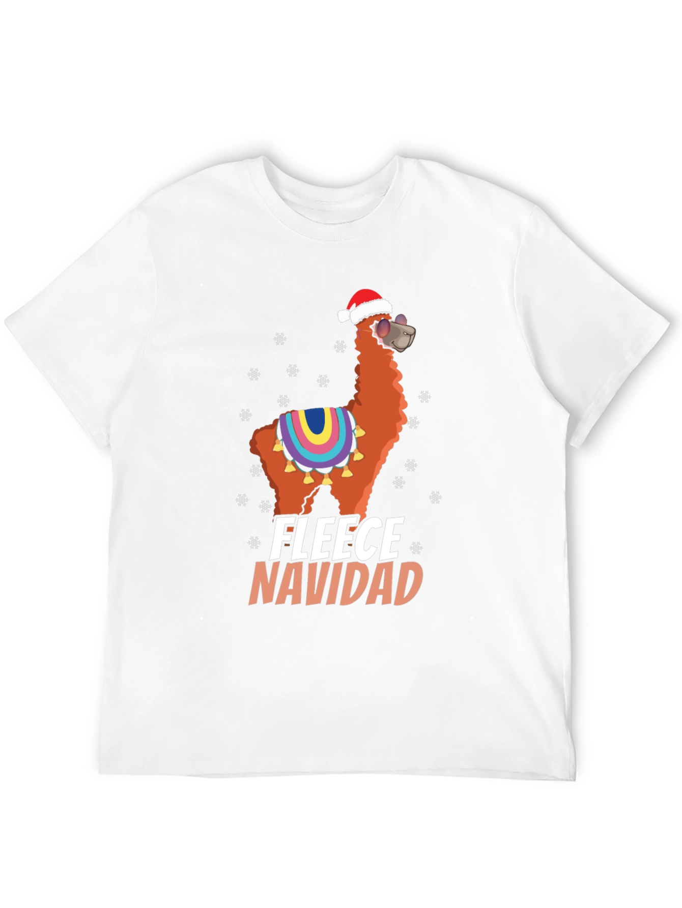 Fleece Navidad T-Shirt - Festive Llama Tee