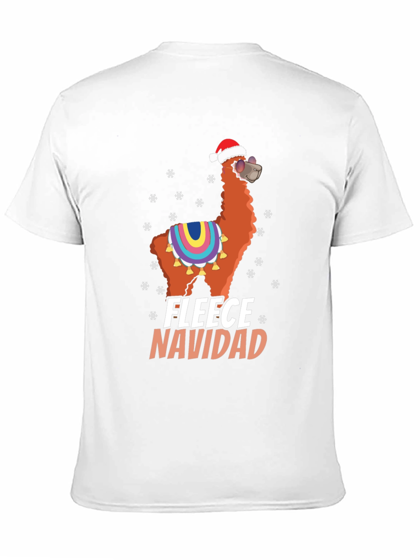 Fleece Navidad T-Shirt - Festive Llama Tee
