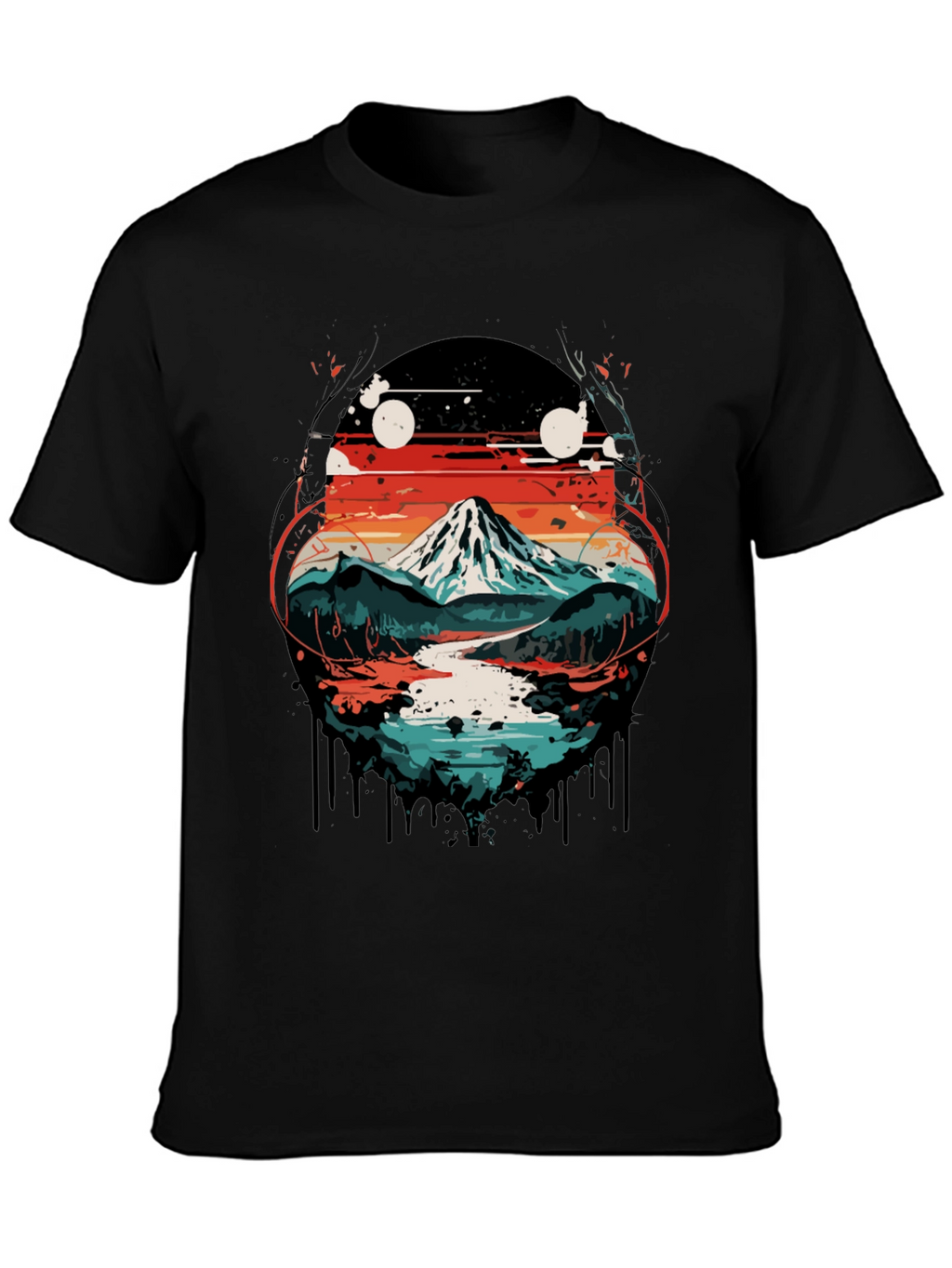 Mountain Landscape Graphic Print T-Shirt