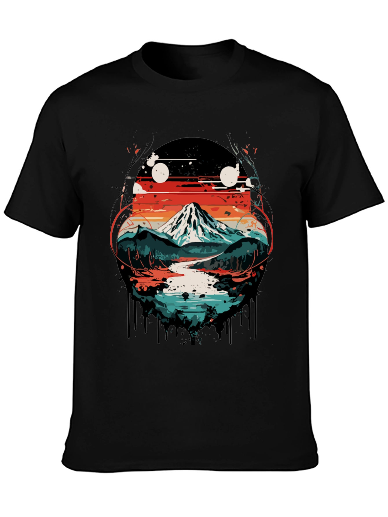 Mountain Landscape Graphic Print T-Shirt