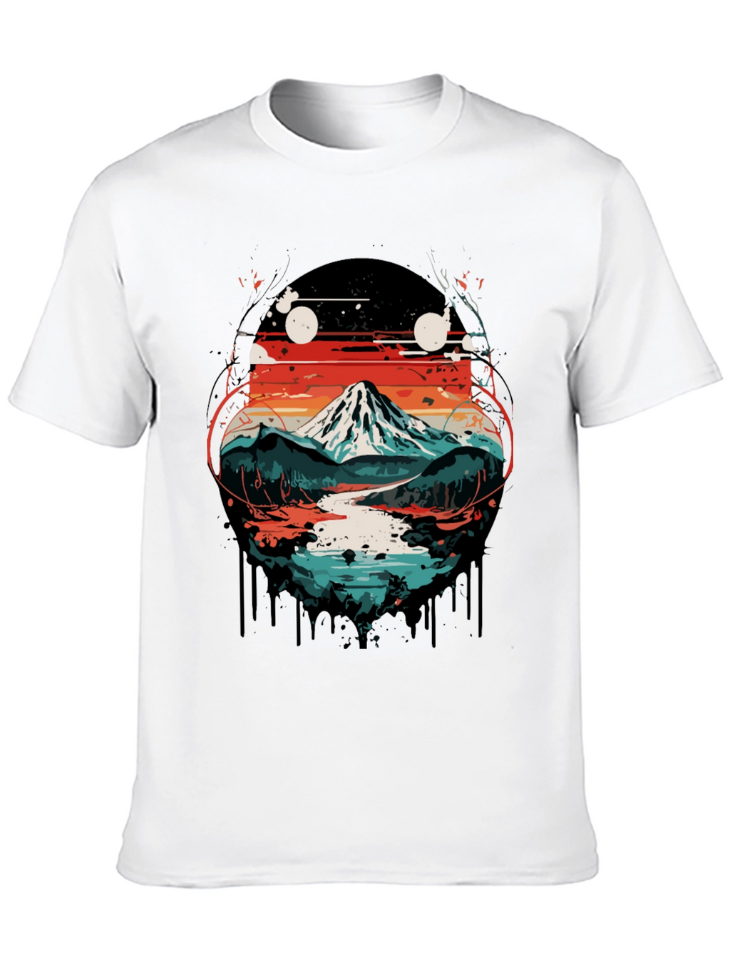 Mountain Landscape Graphic Print T-Shirt