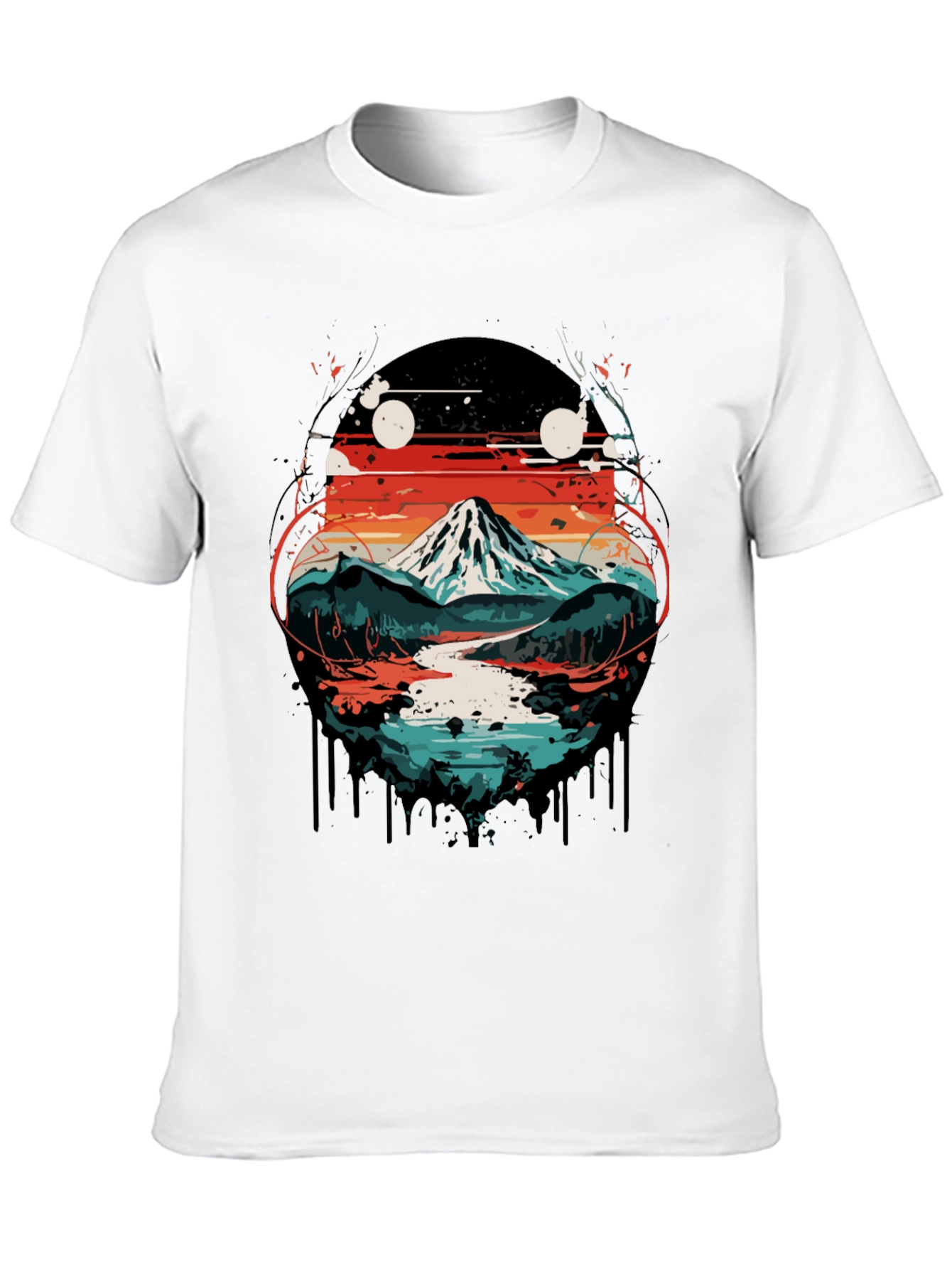 Mountain Landscape Graphic Print T-Shirt
