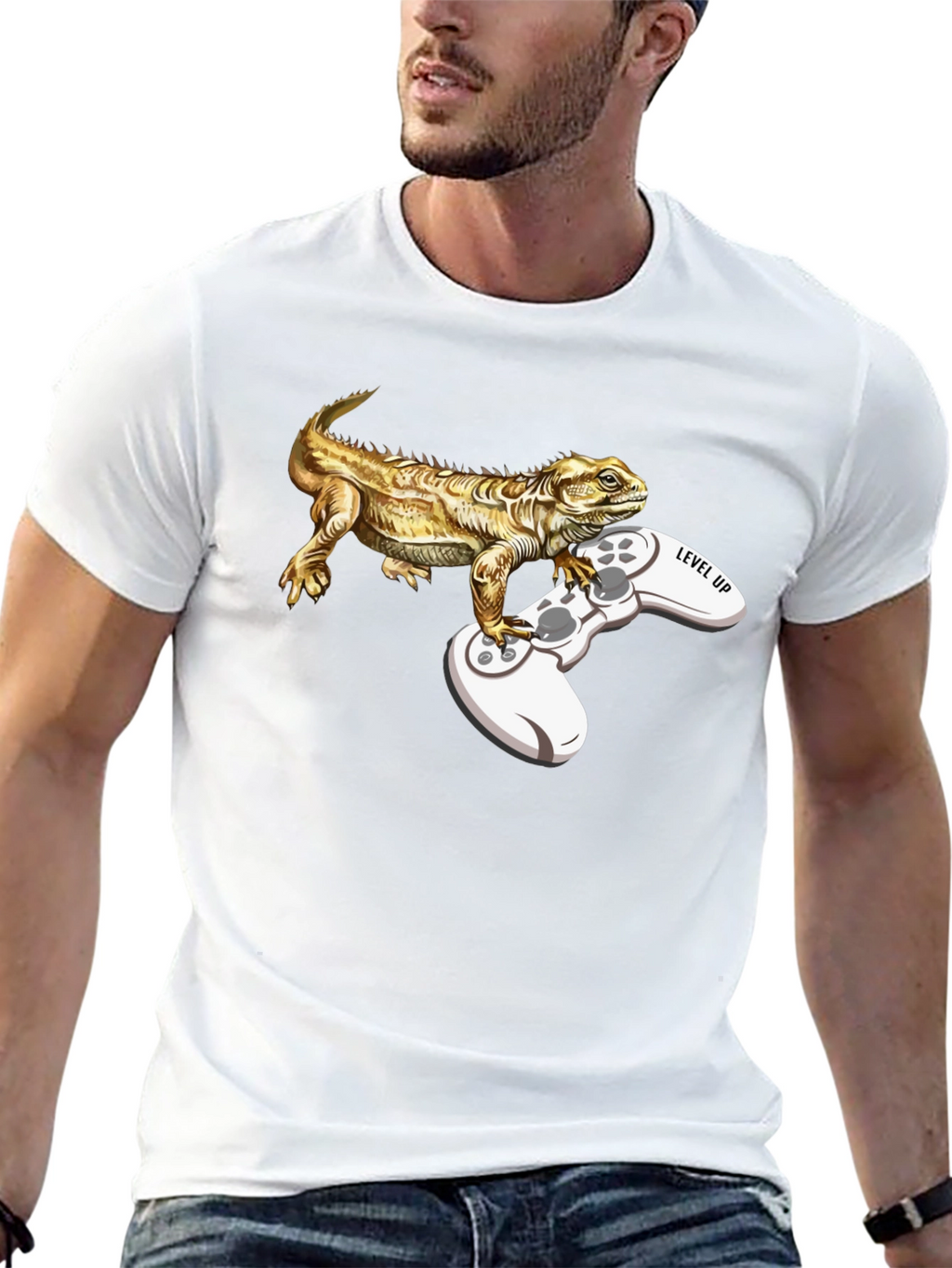 Level Up Lizard Gamer T-Shirt