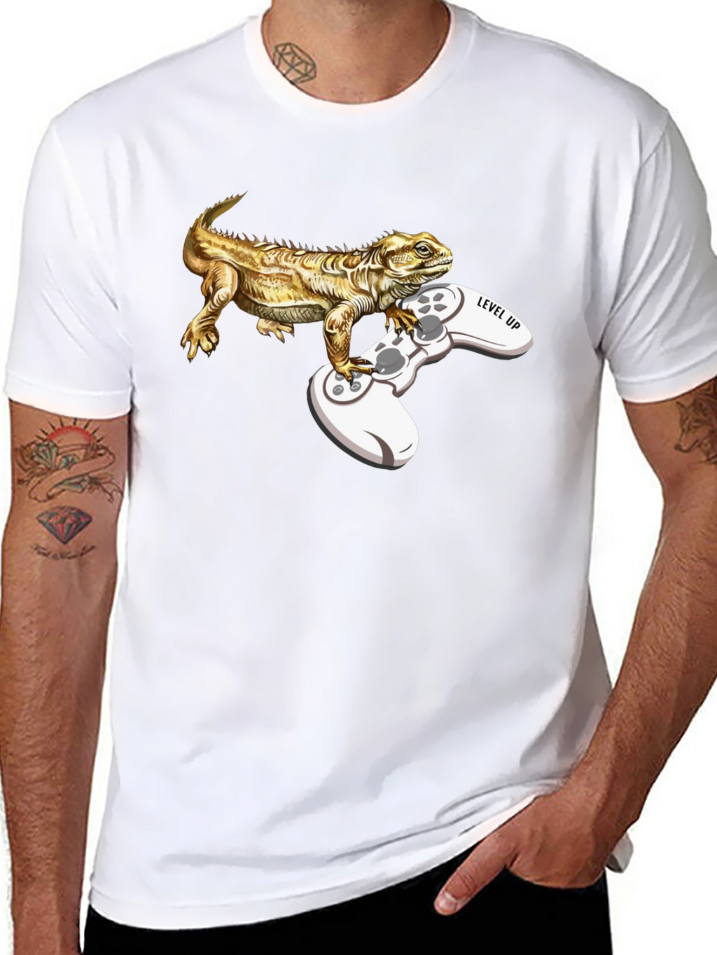 Level Up Lizard Gamer T-Shirt
