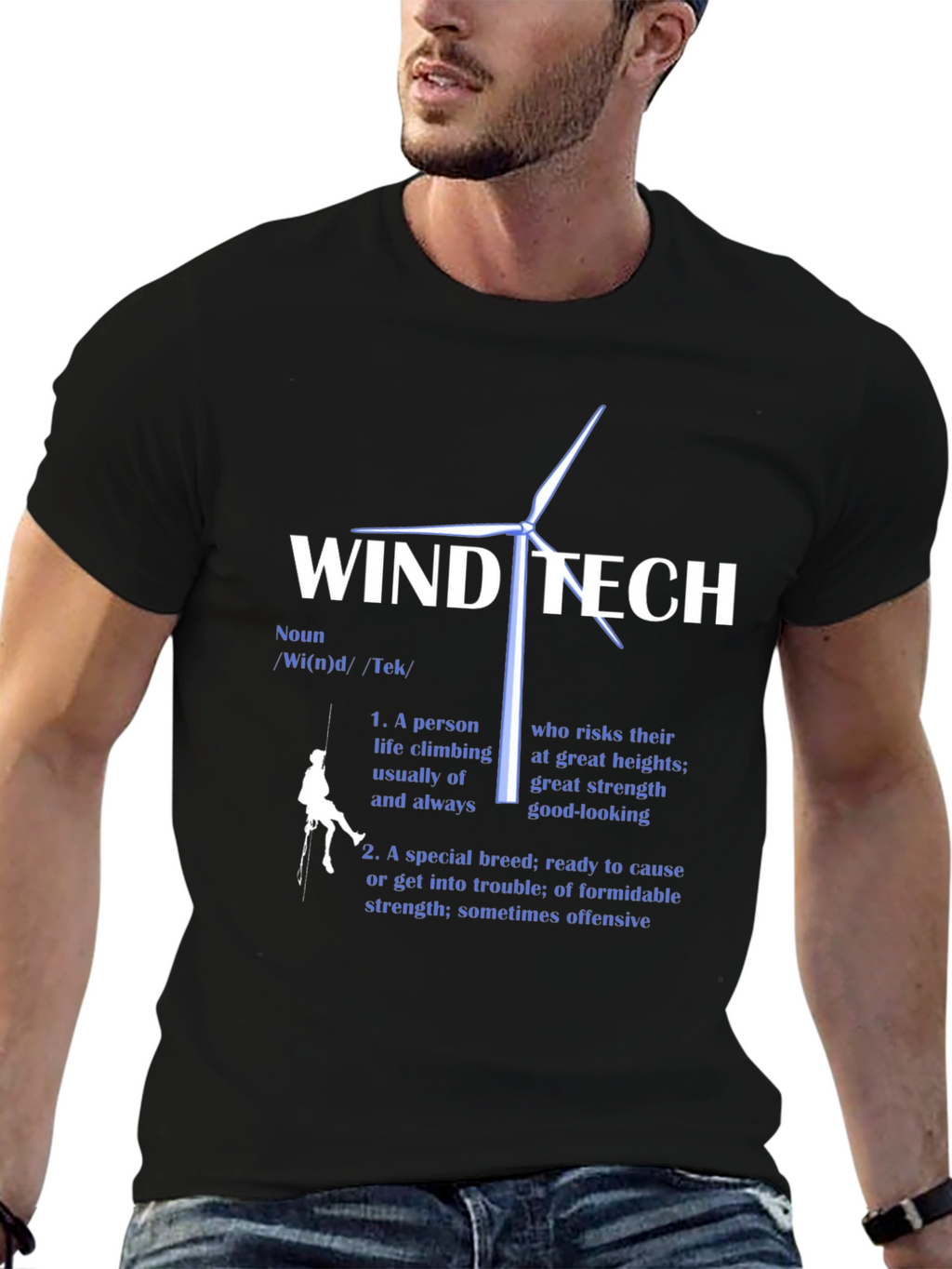 Wind Tech Definition Black T-Shirt