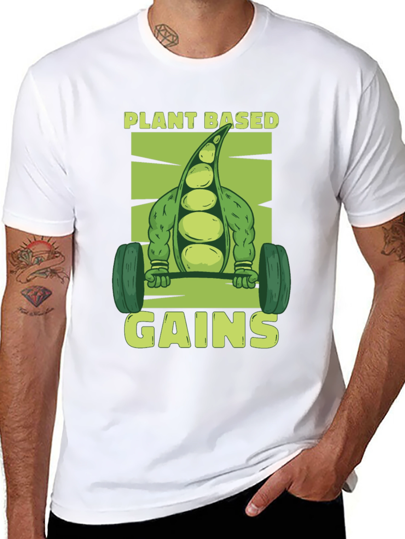 Plant-Based Gains T-Shirt - Vegan Fitness Apparel