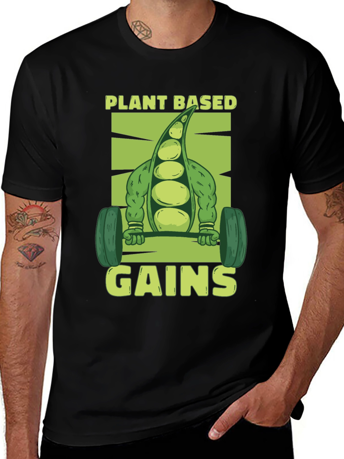Plant-Based Gains T-Shirt - Vegan Fitness Apparel