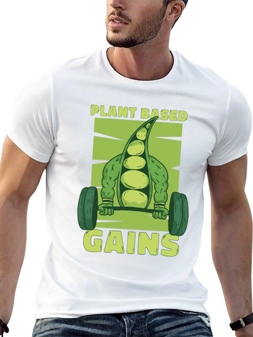Plant-Based Gains T-Shirt - Vegan Fitness Apparel