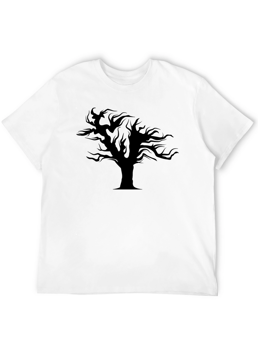 Mens Black Tree Graphic Tee - Stylish & Unique