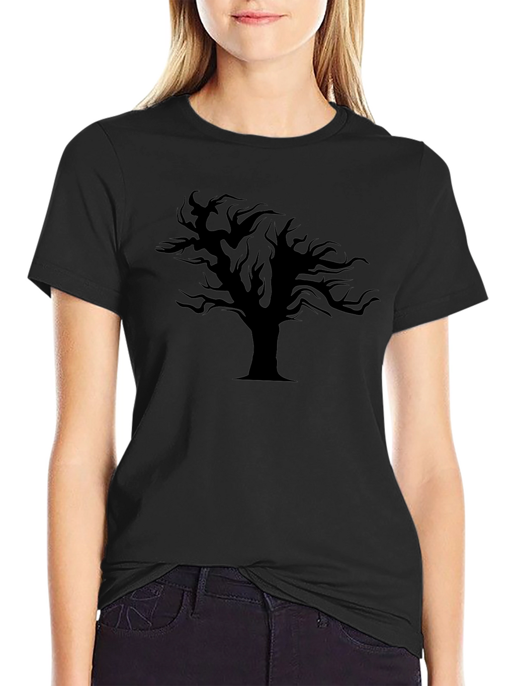 Mens Black Tree Graphic Tee - Stylish & Unique