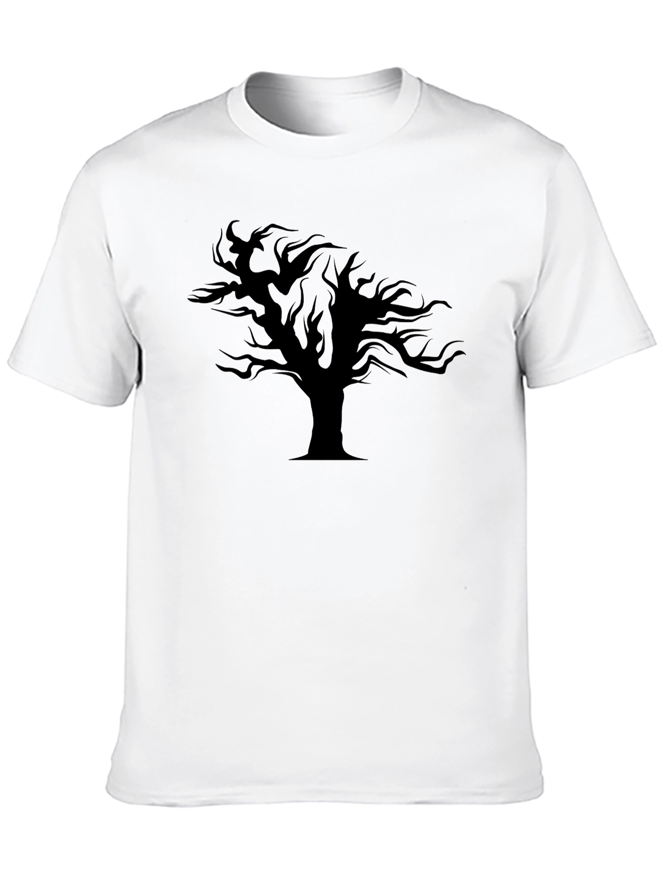Mens Black Tree Graphic Tee - Stylish & Unique