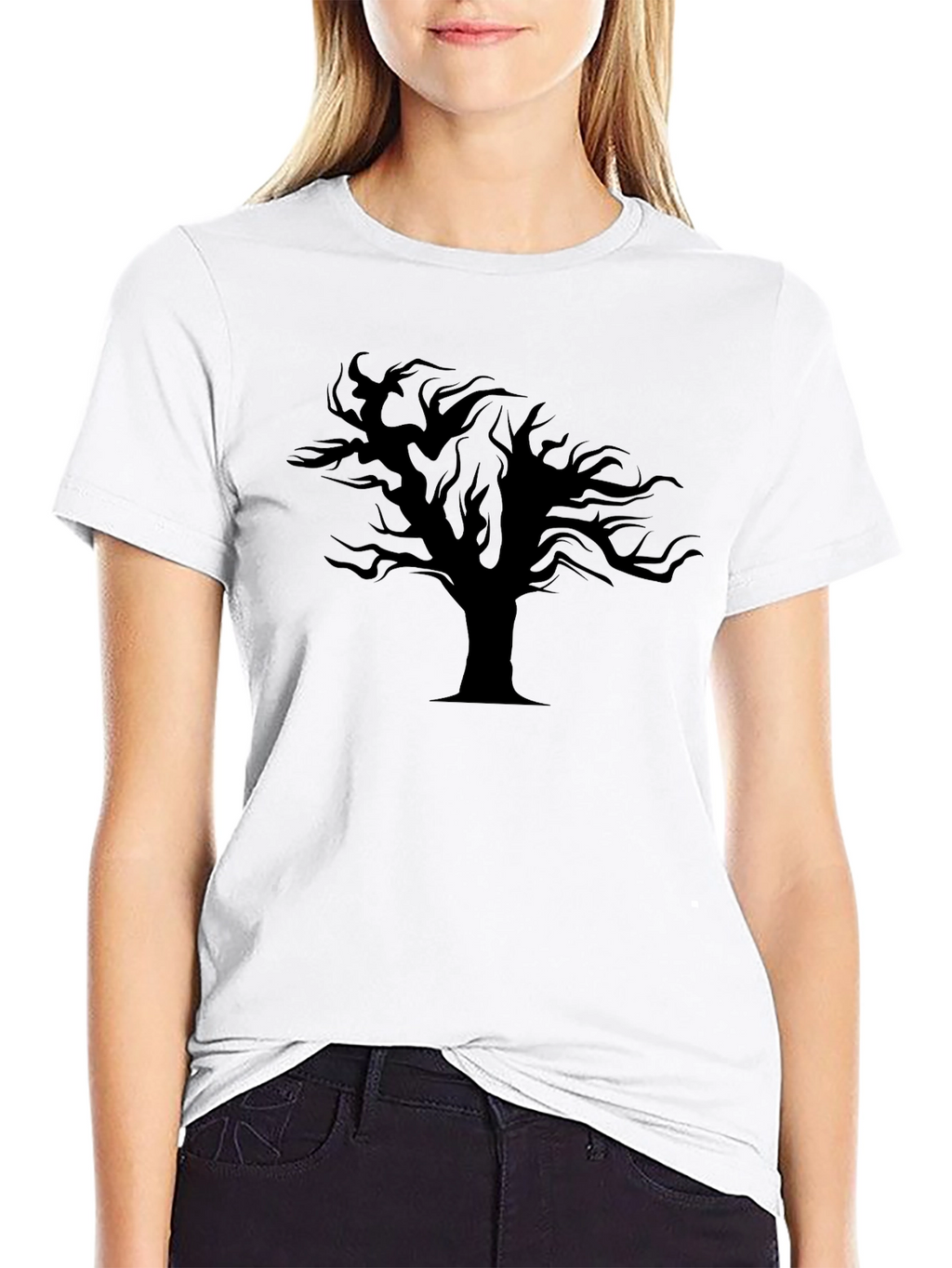 Mens Black Tree Graphic Tee - Stylish & Unique