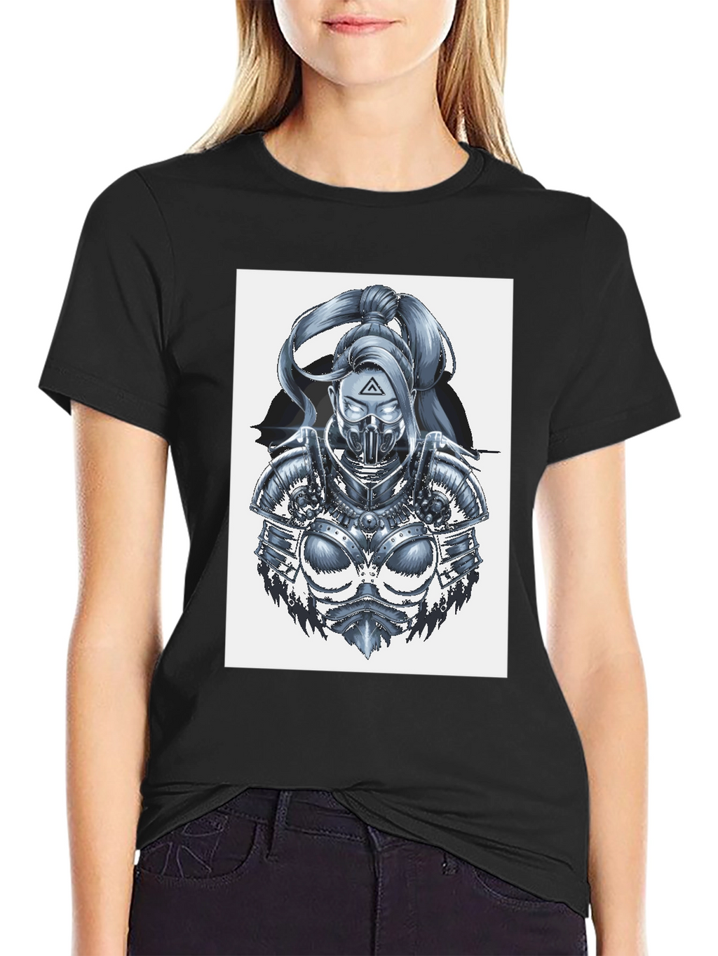 Warrior Woman T-Shirt: Metallic Armor Graphic Tee