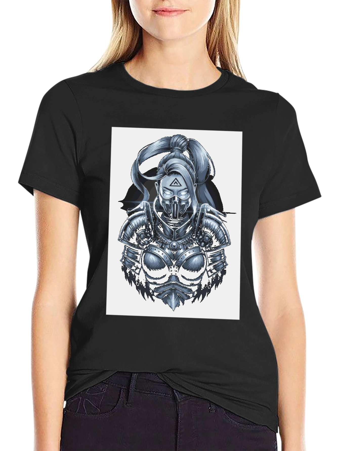 Warrior Woman T-Shirt: Metallic Armor Graphic Tee