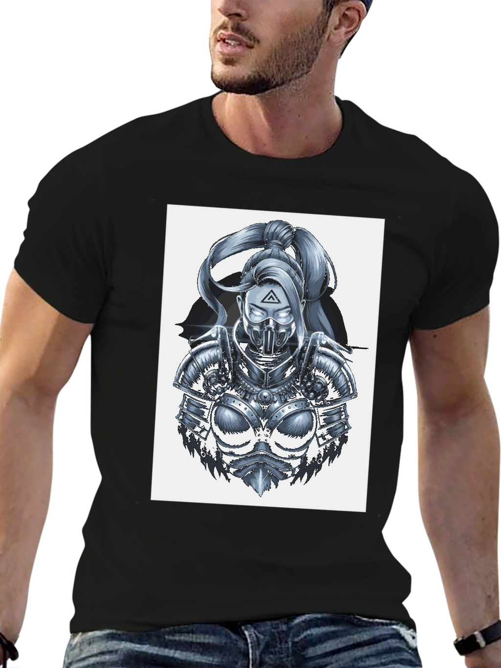 Warrior Woman T-Shirt: Metallic Armor Graphic Tee