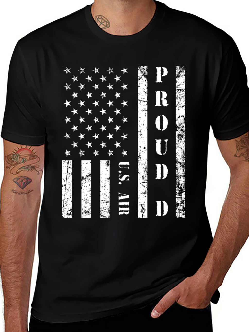 Proud US Air Force Flag Graphic T-Shirt
