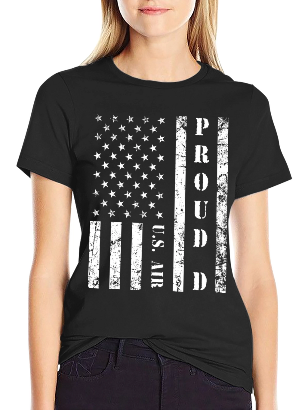Proud US Air Force Flag Graphic T-Shirt