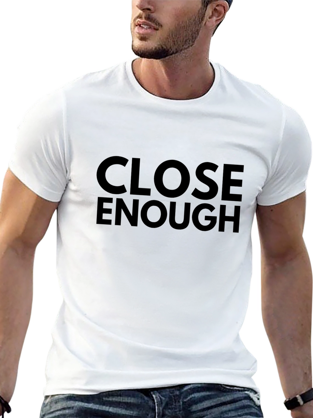Close Enough Black Graphic Tee