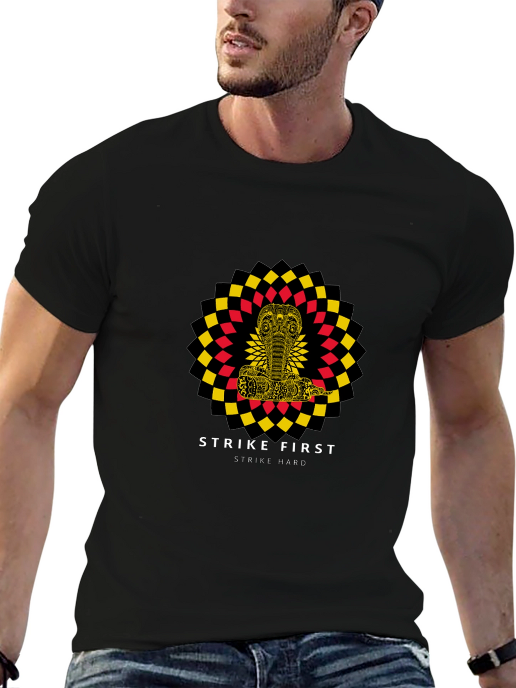 Strike First Cobra T-Shirt - Premium Graphic Tee