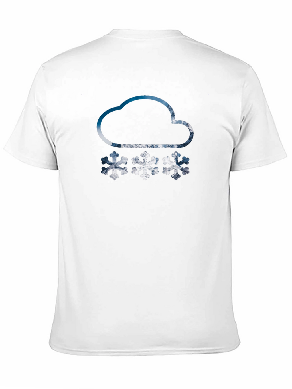 Snowy Cloud Graphic Tee - Black Cotton Blend