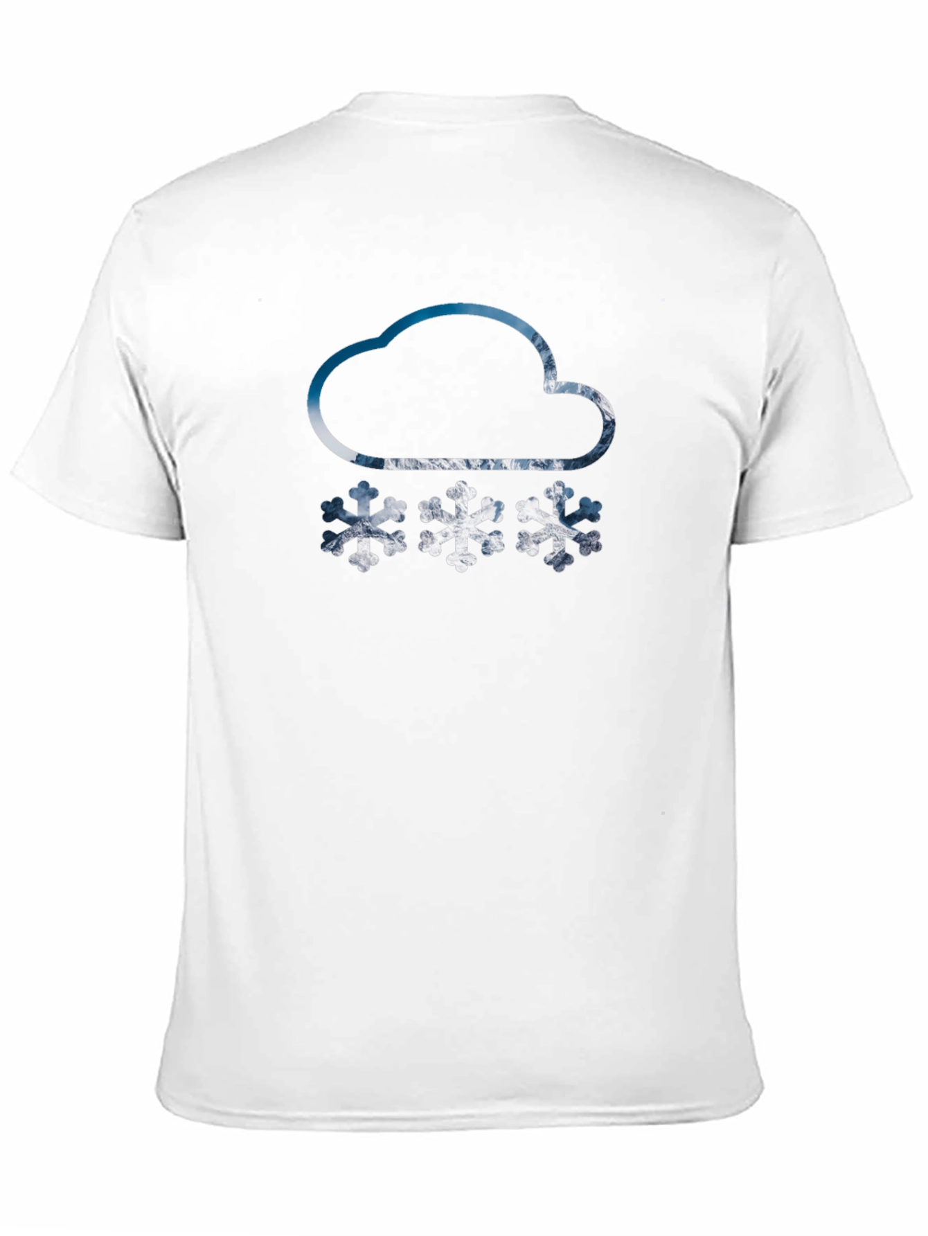 Snowy Cloud Graphic Tee - Black Cotton Blend