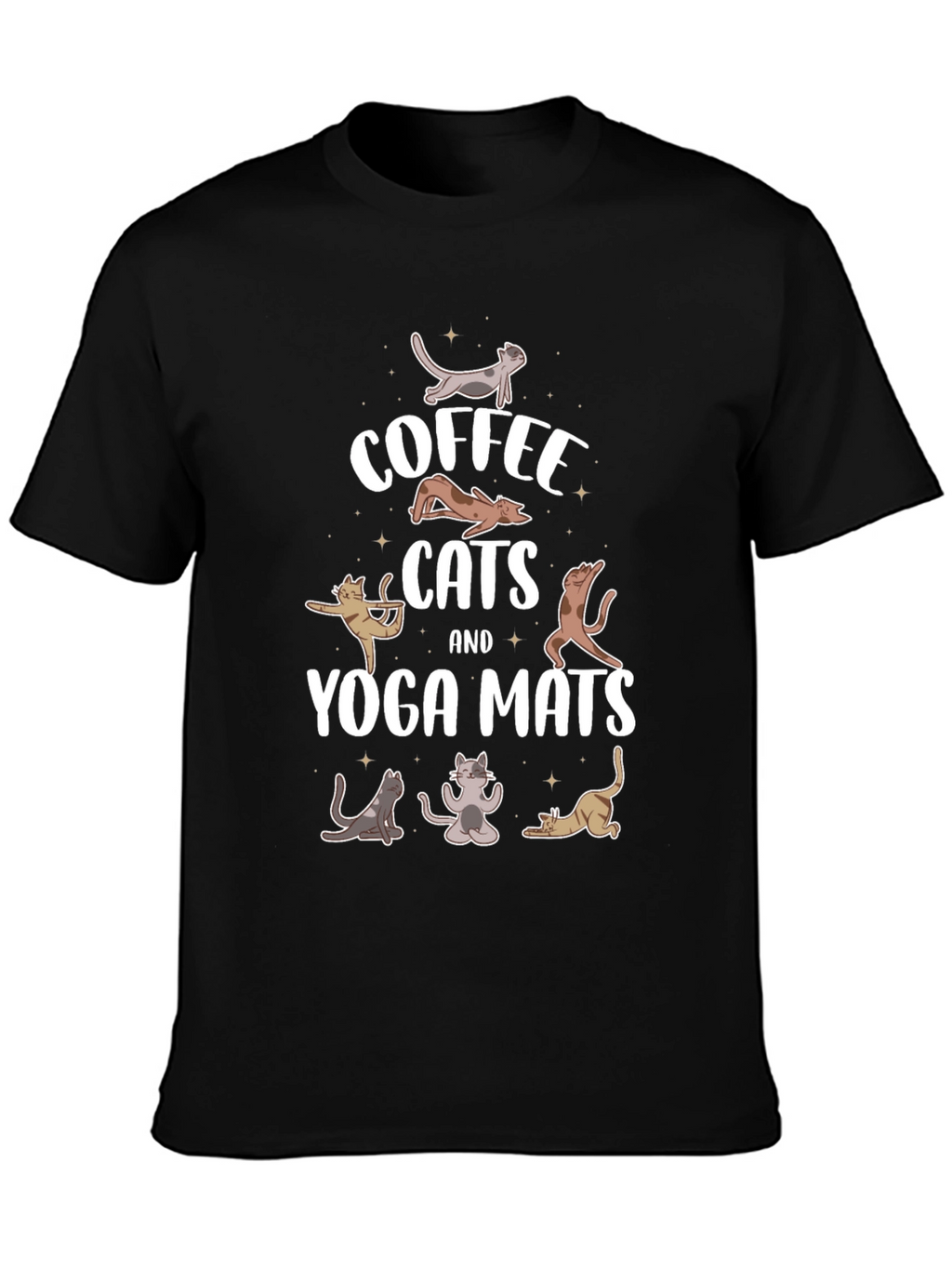 Coffee Cats & Yoga Mats T-Shirt