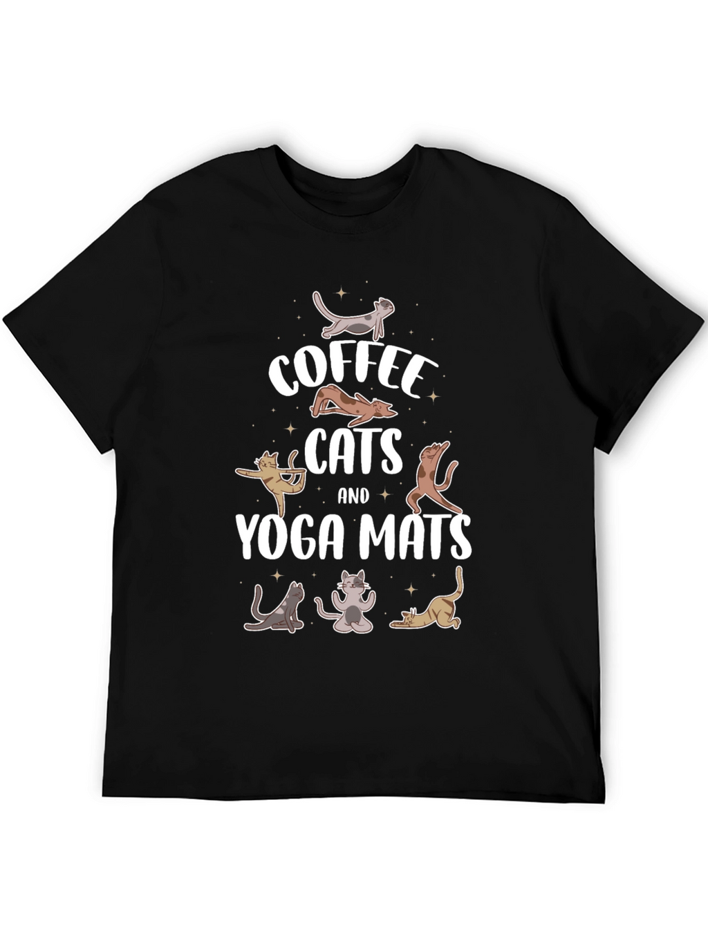 Coffee Cats & Yoga Mats T-Shirt