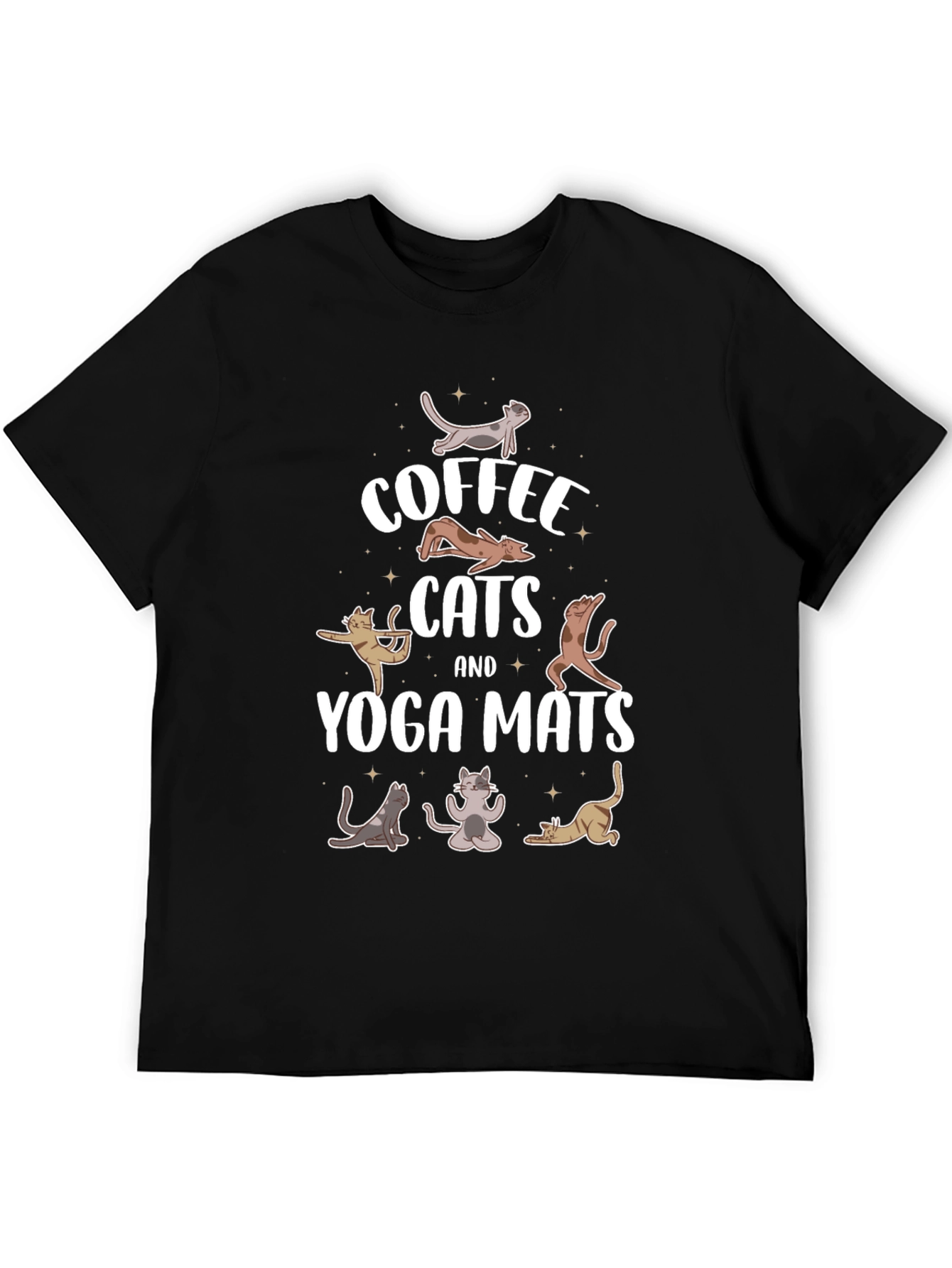 Coffee Cats & Yoga Mats T-Shirt