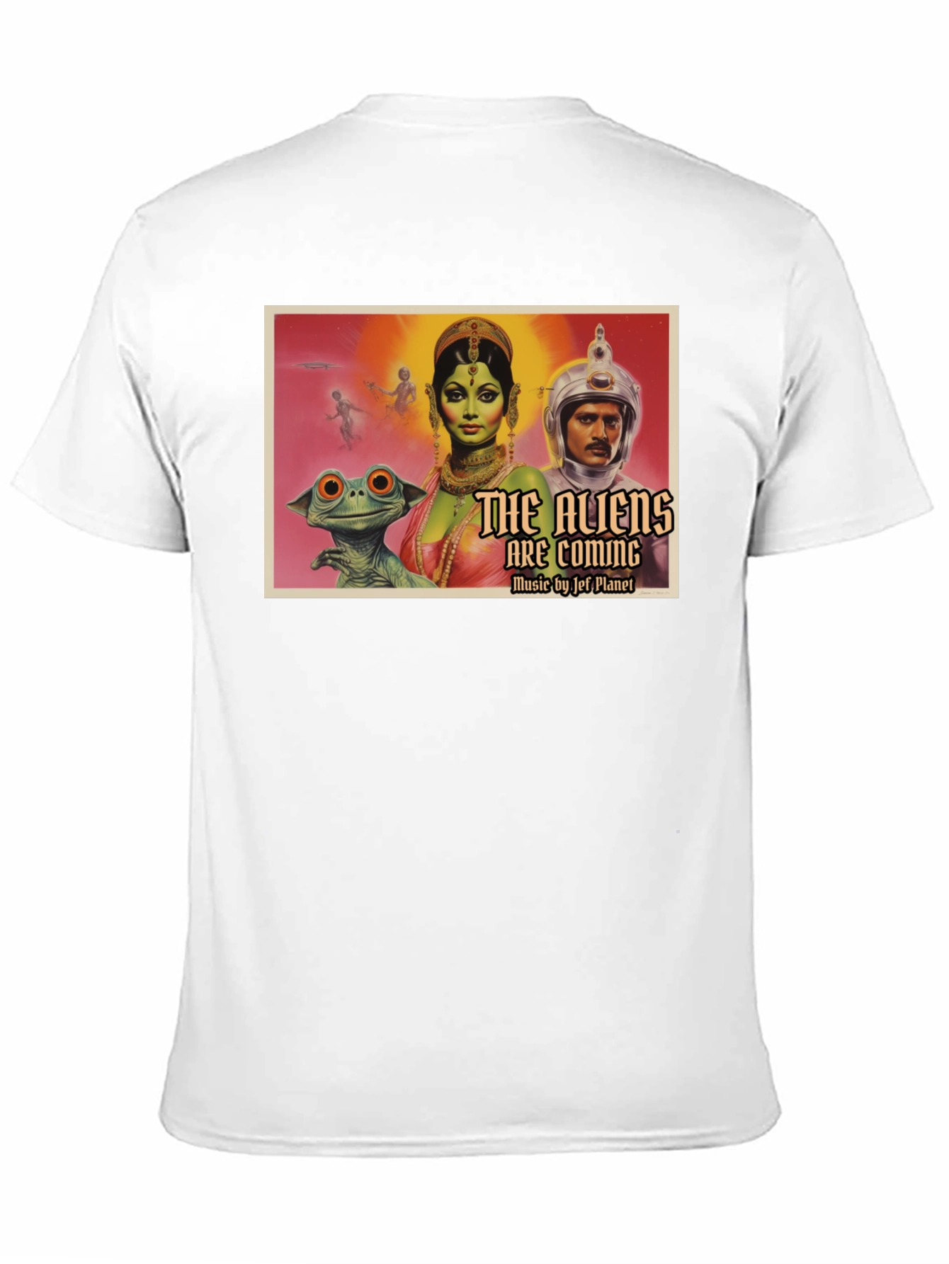 Retro Sci-Fi Alien Invasion Graphic T-Shirt