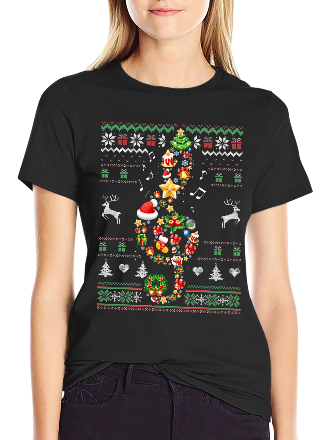 Christmas Music Note T-Shirt