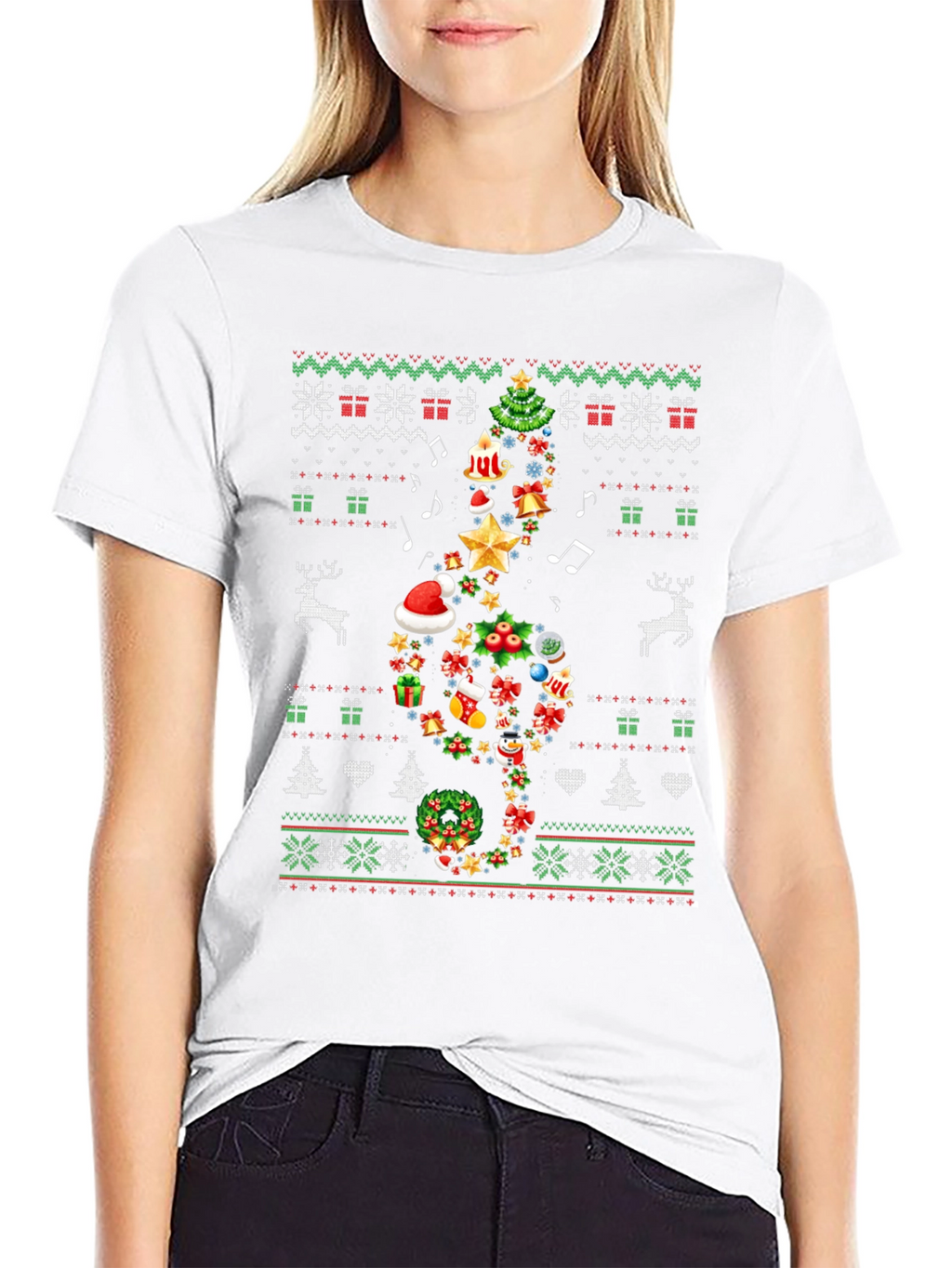 Christmas Music Note T-Shirt