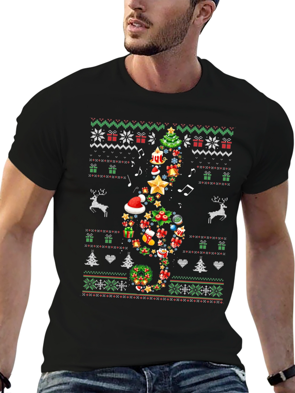 Christmas Music Note T-Shirt