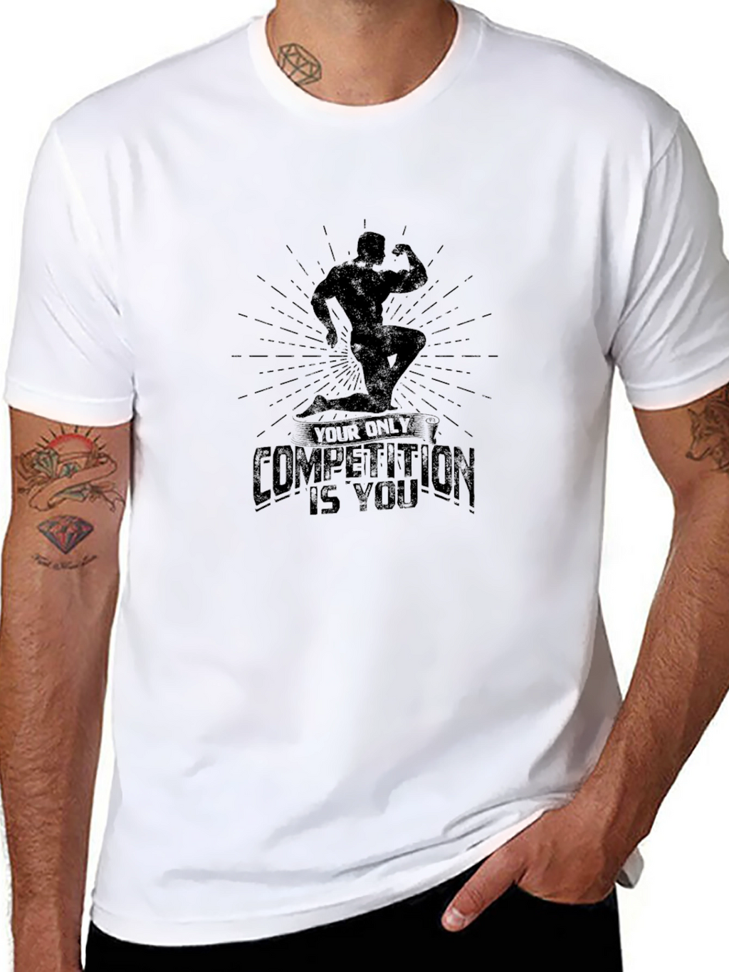 Motivational Bodybuilding T-Shirt - Your Only Competition Is You