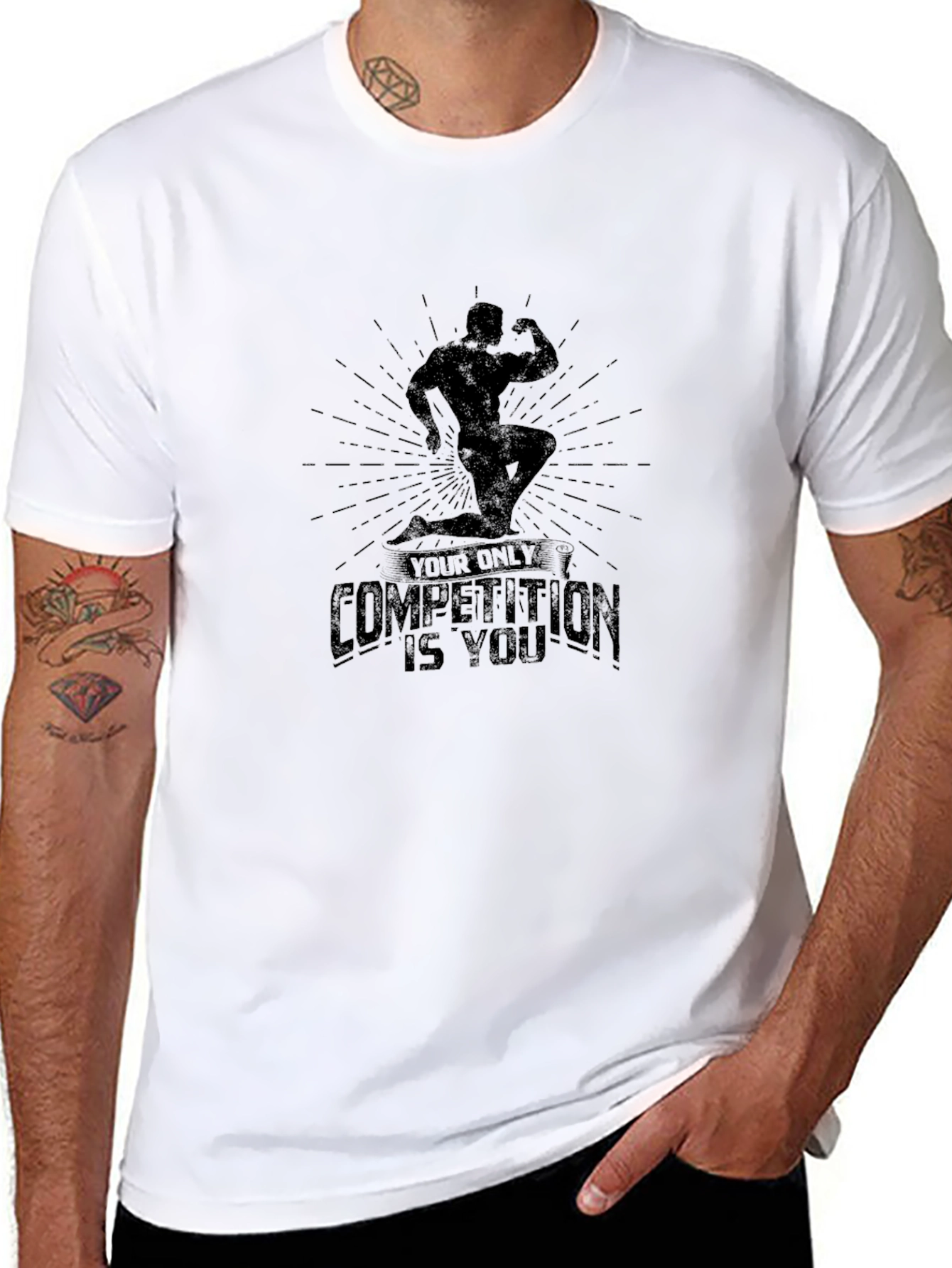 Motivational Bodybuilding T-Shirt - Your Only Competition Is You