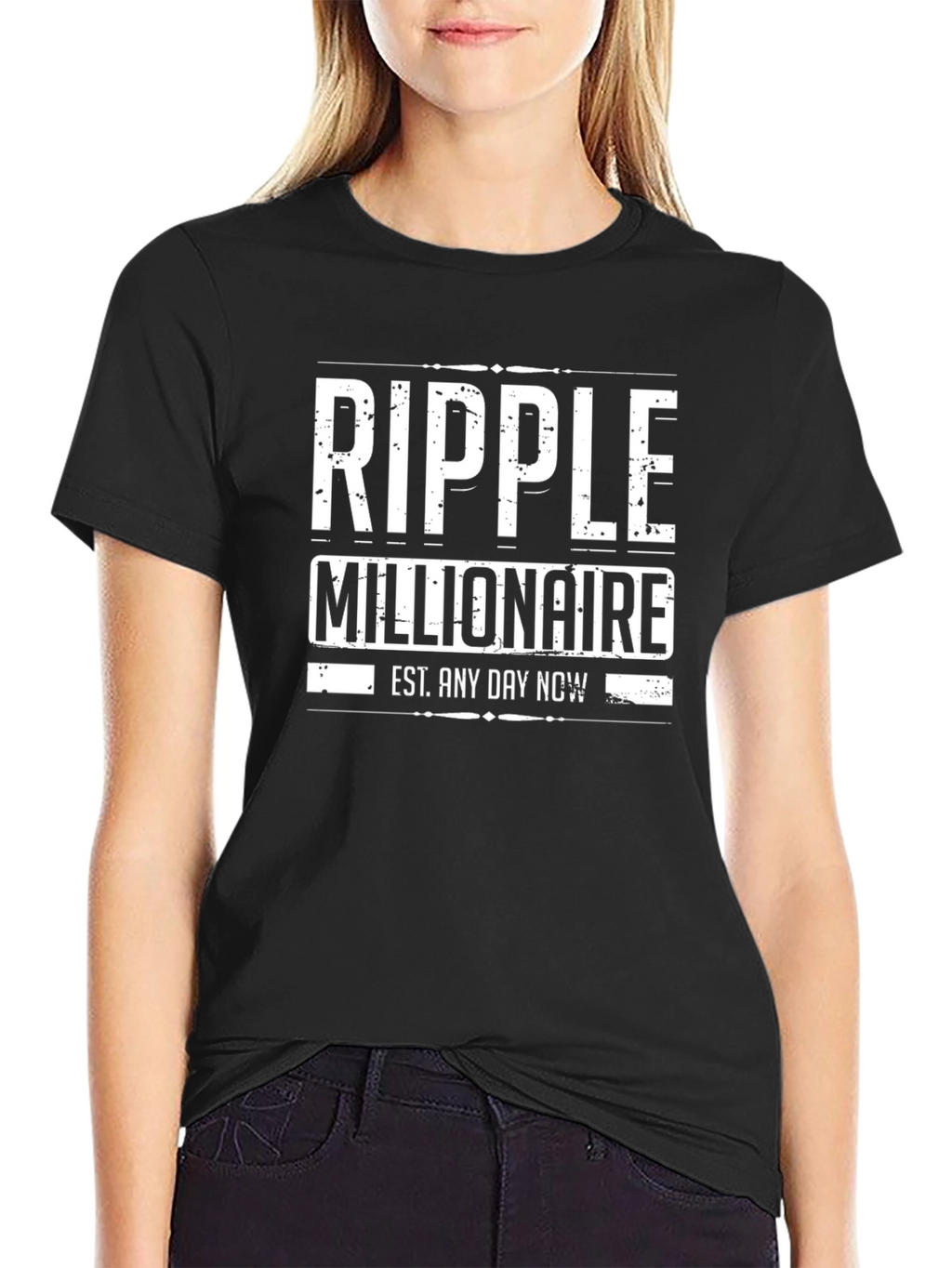 Ripple Millionaire Black Graphic Tee