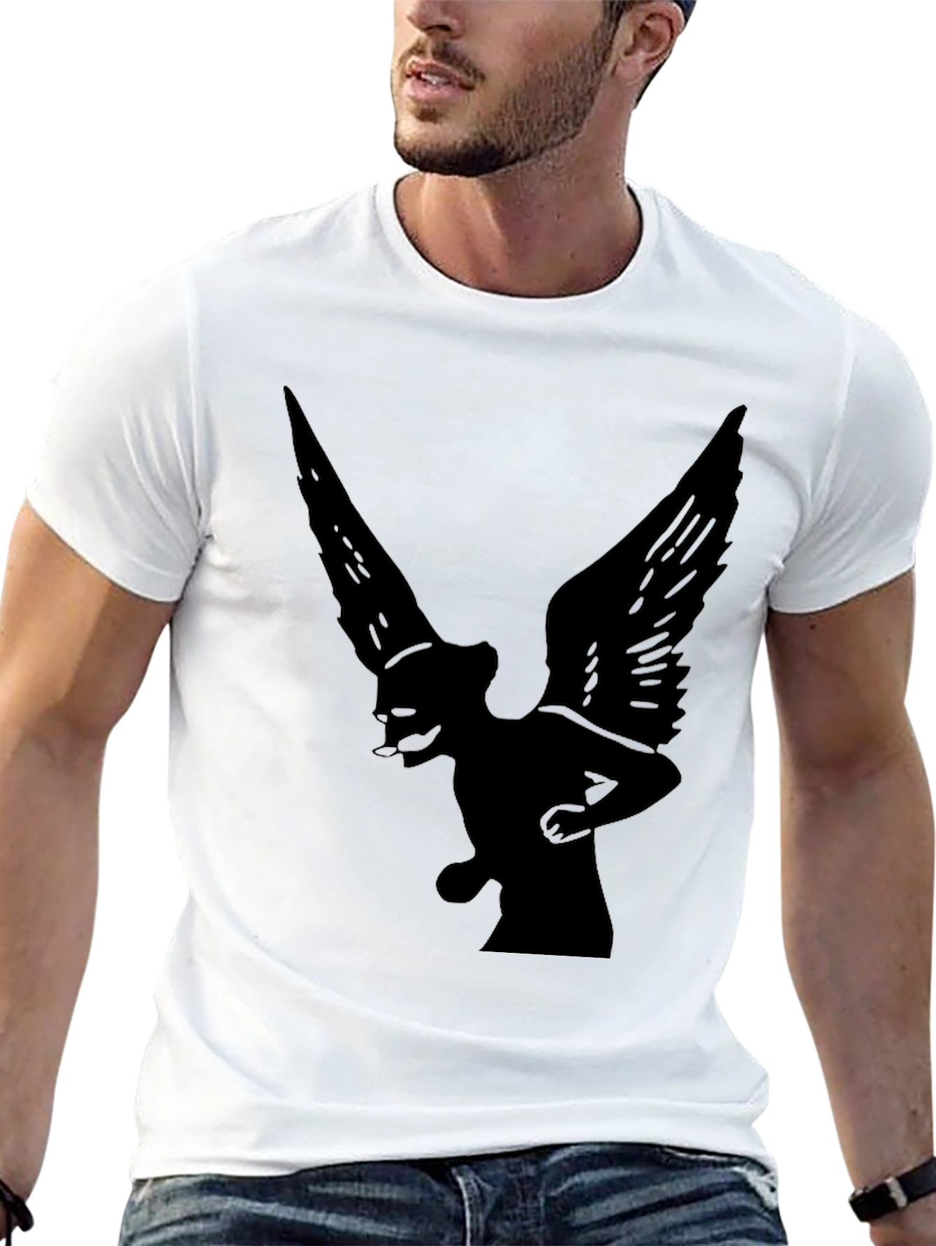 Angel Winged T-Shirt - Black Graphic Tee