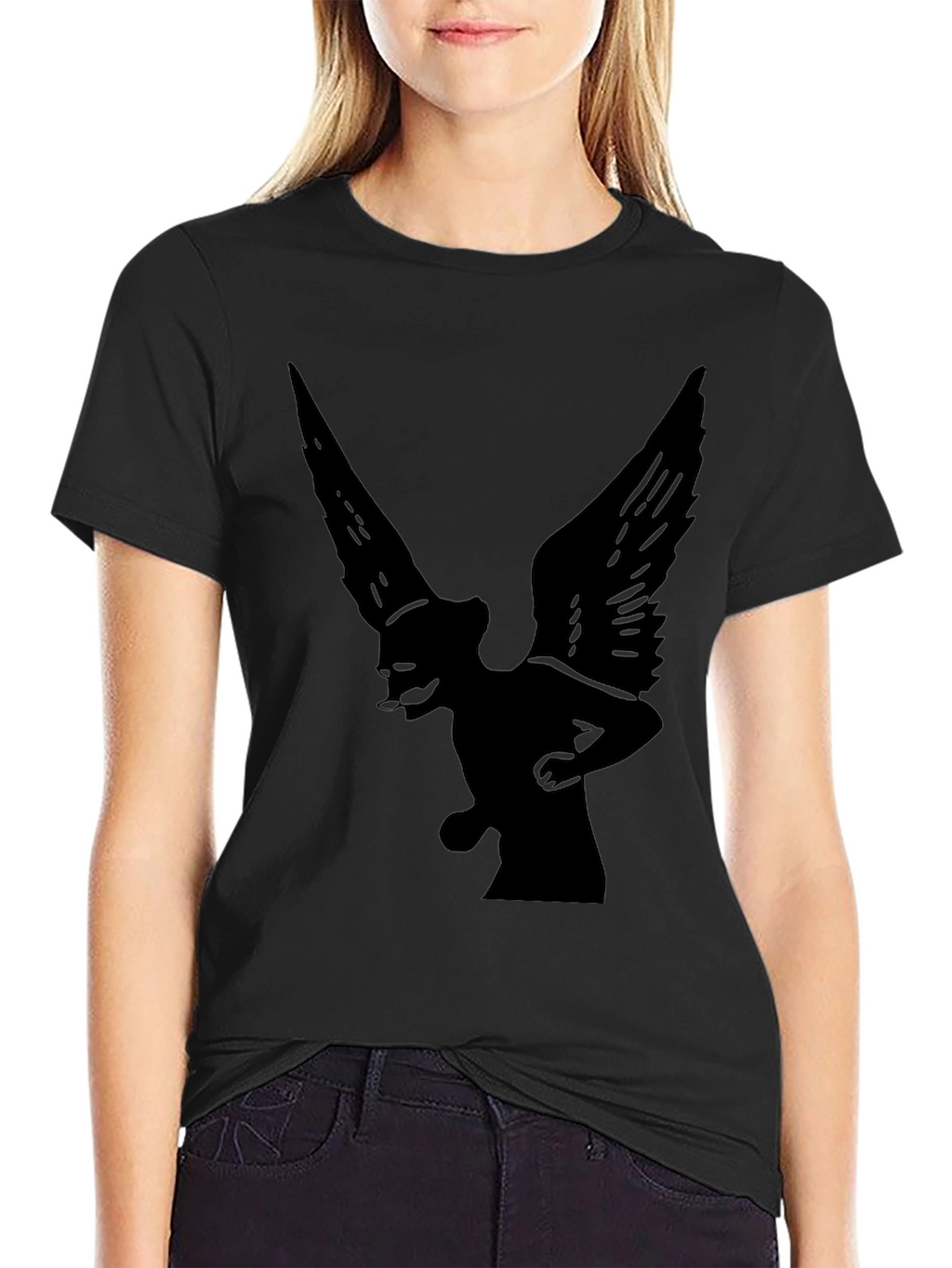 Angel Winged T-Shirt - Black Graphic Tee