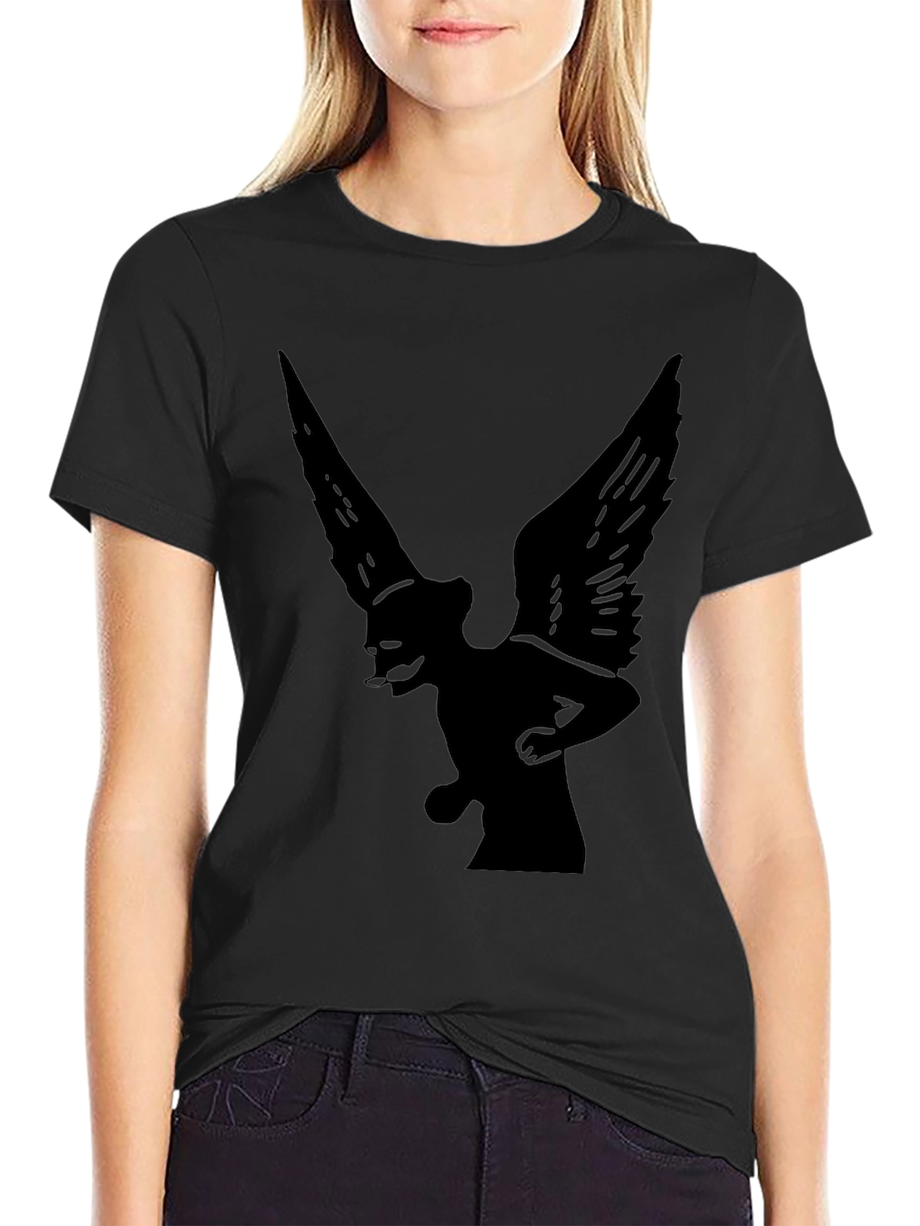 Angel Winged T-Shirt - Black Graphic Tee