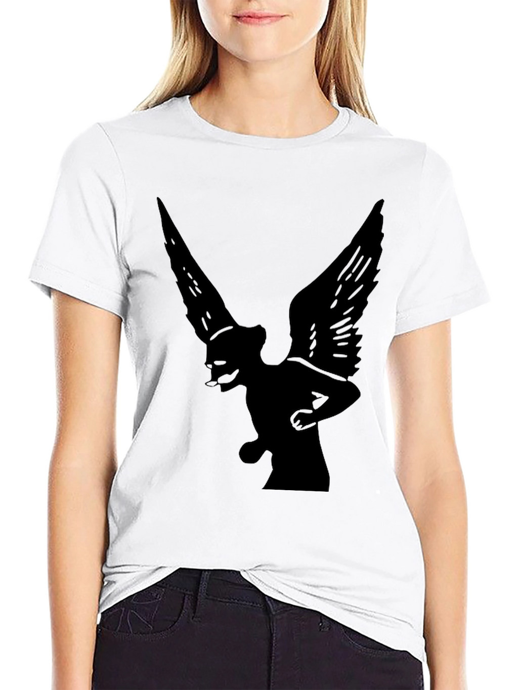 Angel Winged T-Shirt - Black Graphic Tee