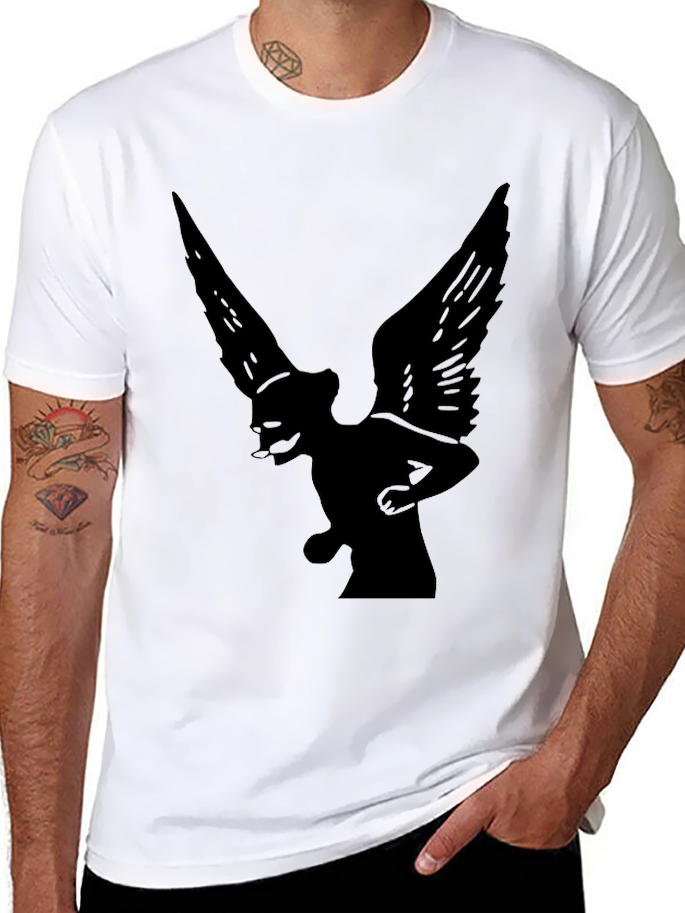 Angel Winged T-Shirt - Black Graphic Tee