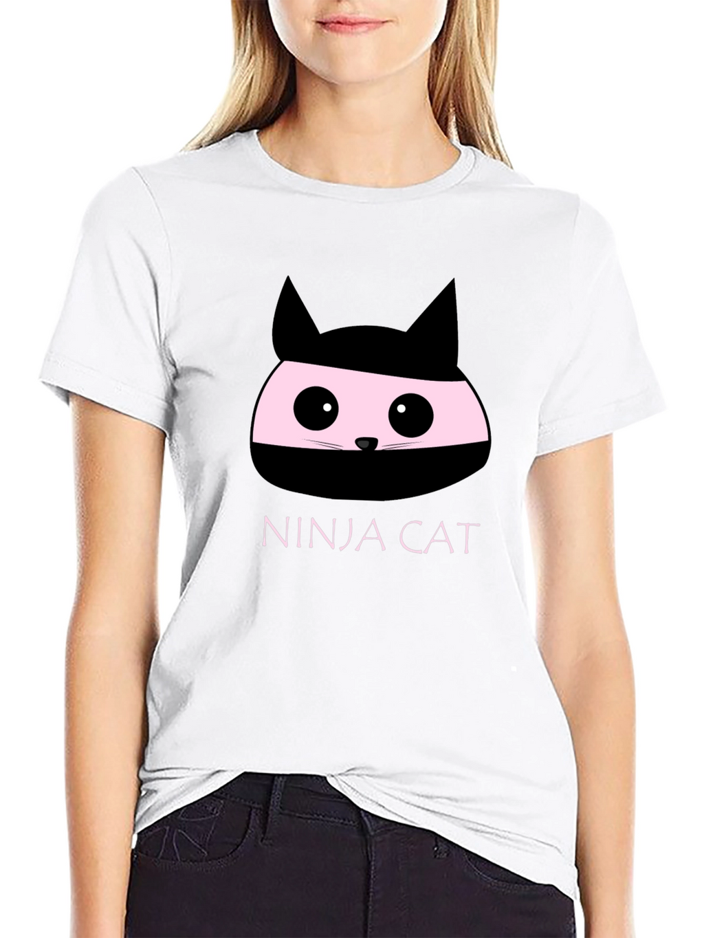 Ninja Cat Graphic T-Shirt - Funny Kitten Tee