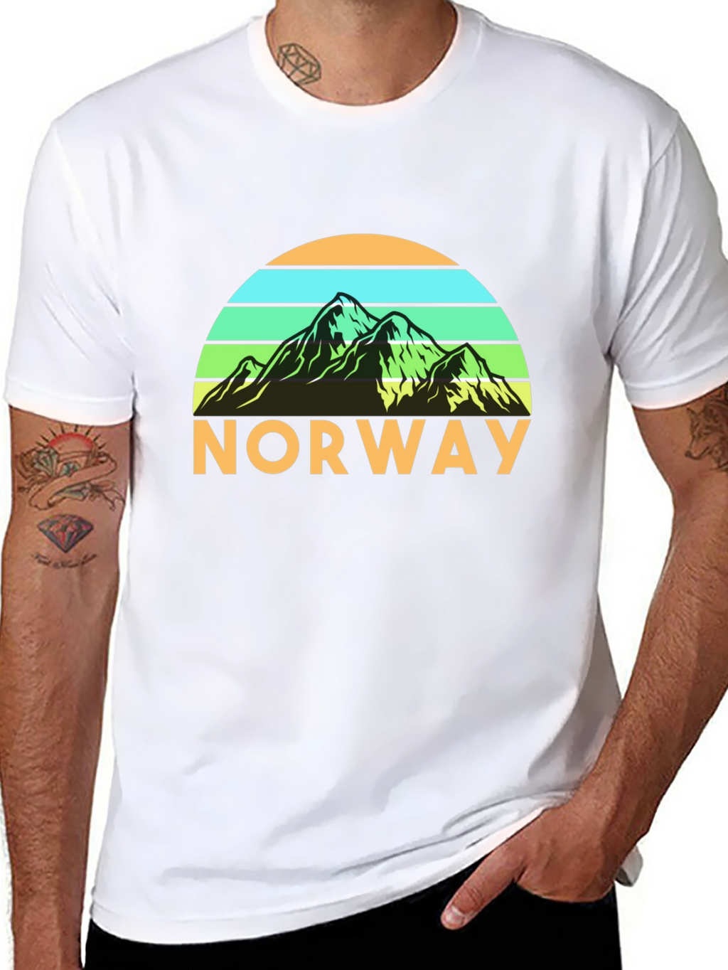 Norway Mountain Graphic T-Shirt