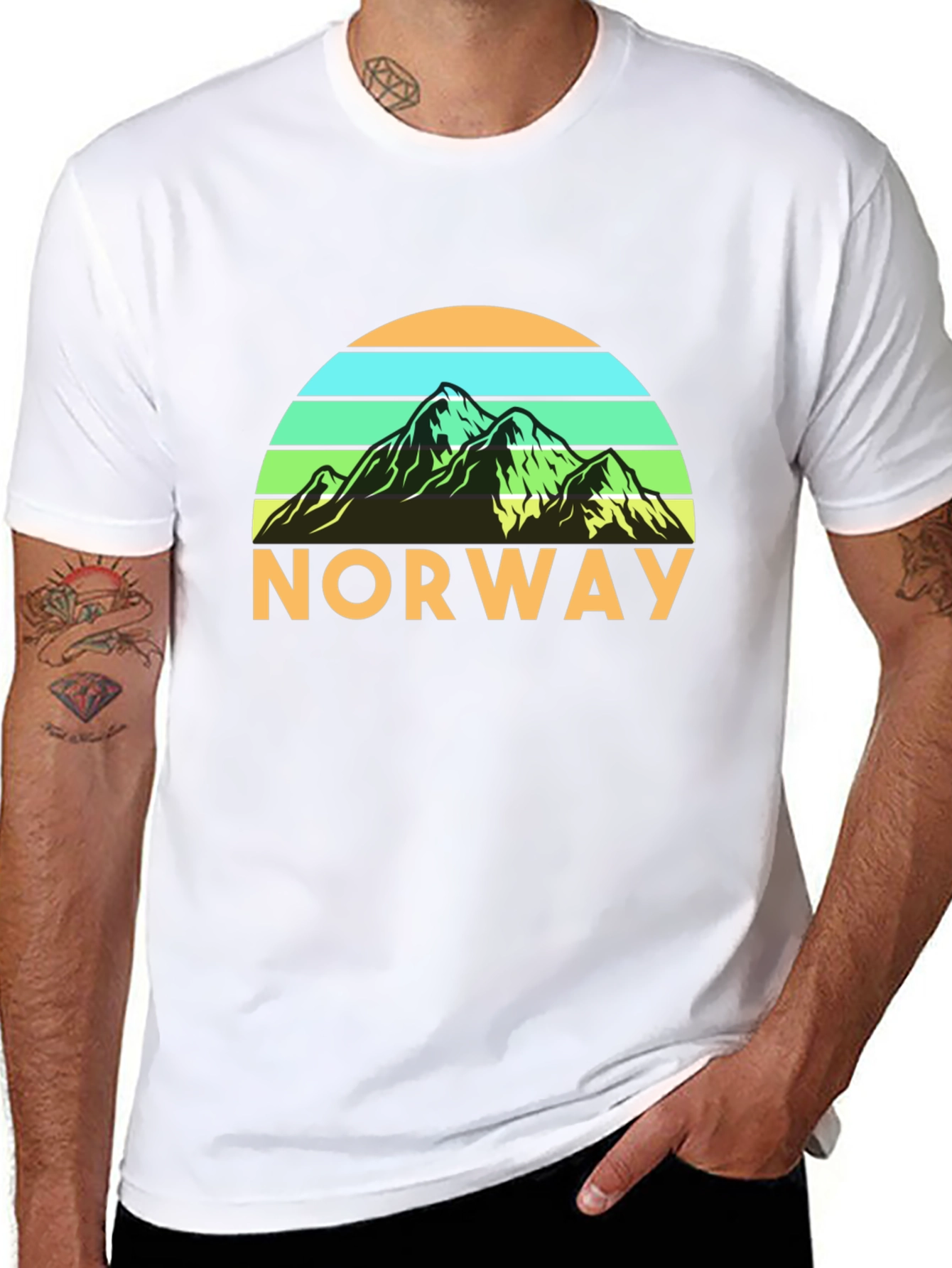 Norway Mountain Graphic T-Shirt