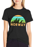 Norway Mountain Graphic T-Shirt