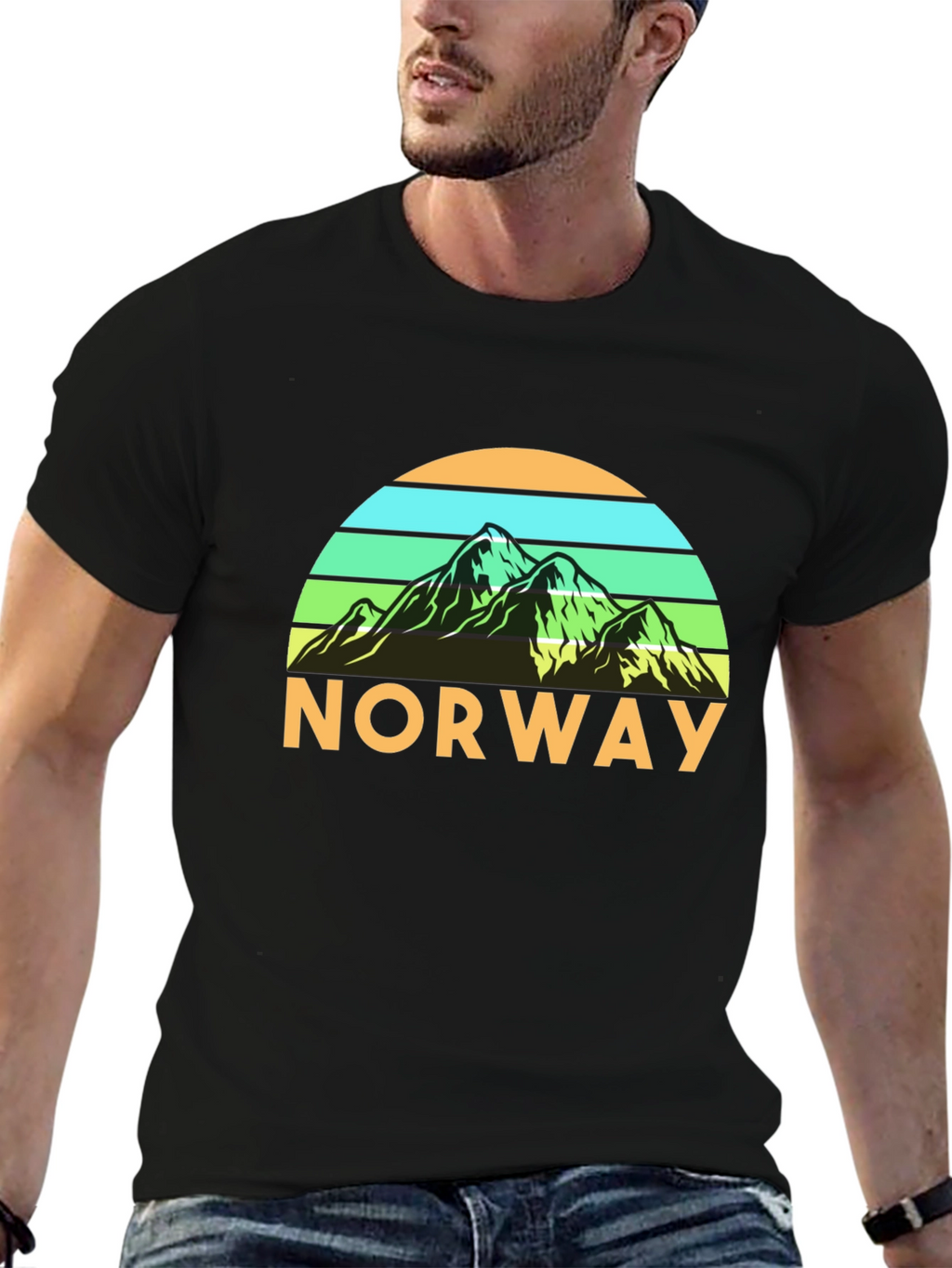 Norway Mountain Graphic T-Shirt