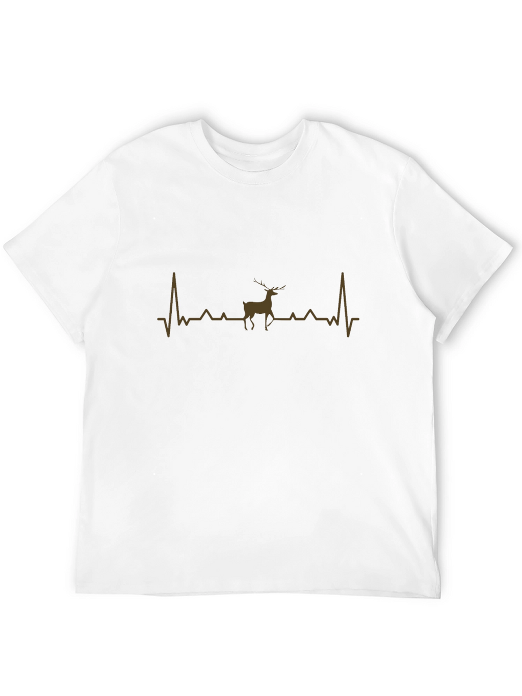 Deer Heartbeat Graphic Tee - Black Casual Shirt